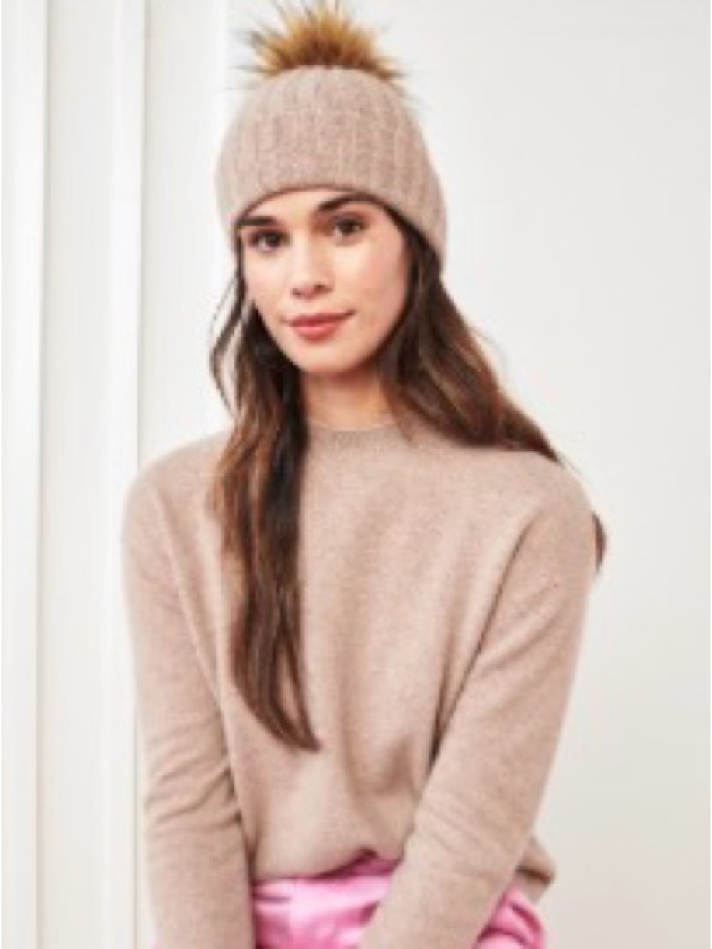 Quince Mongolian Cashmere Pom Pom Beanie